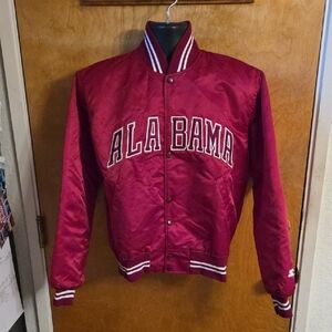 Vintage Swingster Alabama Crimson Tide Satin Bomber Jacket Size Medium USA Made